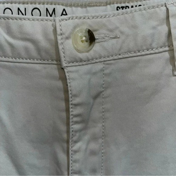 Sonoma mid rise cream colored khaki - Picture 5 of 6